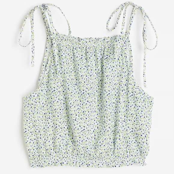 H&M Tops - H&M Tie Strap Frill Trimmed Top